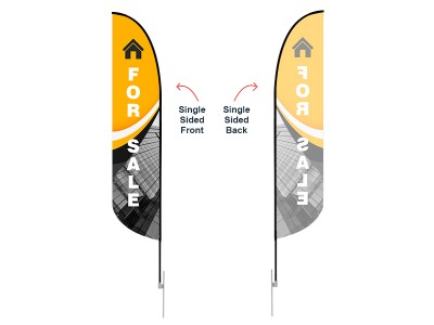 Feather Convex Flag - Large 13ft - with Ground Spike Feather Convex Flag - Large 13ft - with Ground Spike