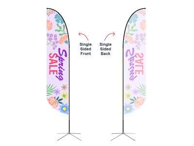 Feather Convex Flag - Large 13ft - with Cross Base Feather Convex Flag - Large 13ft - with Cross Base