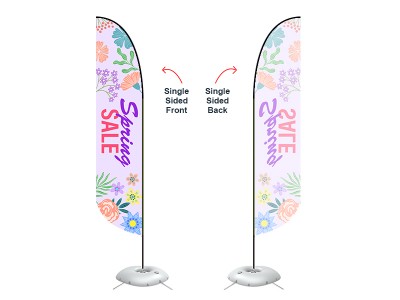 Feather Convex Flag - Large 13ft - with Cross Base Feather Convex Flag - Large 13ft - with Cross Base
