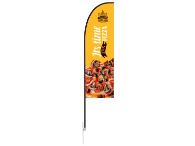 Feather Straight Flag - Small 8ft - with Ground Spike Feather Straight Flag - Small 8ft - with Ground Spike