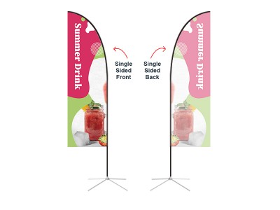 Feather Straight Flag - Small 8ft - with Cross Base Feather Straight Flag - Small 8ft - with Cross Base