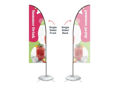 Feather Straight Flag - Small 8ft - with Cross Base Feather Straight Flag - Small 8ft - with Cross Base