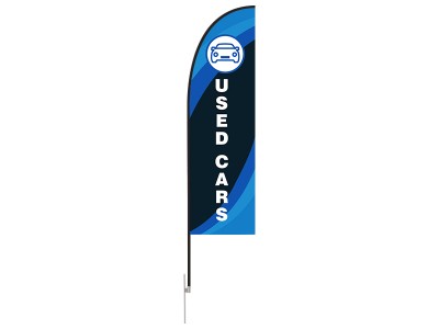 Feather Straight Flag - Medium 10ft - with Ground Spike