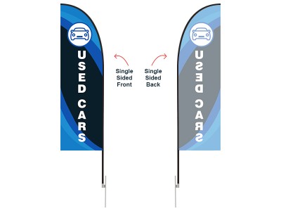 Feather Straight Flag - Medium 10ft - with Ground Spike