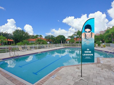 Feather Straight Flag - Medium 10ft - with Cross Base Feather Straight Flag - Medium 10ft - with Cross Base