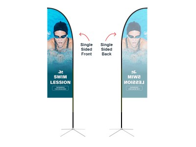 Feather Straight Flag - Medium 10ft - with Cross Base Feather Straight Flag - Medium 10ft - with Cross Base