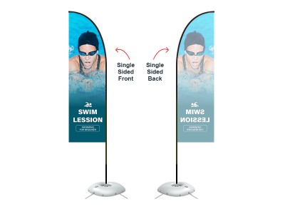 Feather Straight Flag - Medium 10ft - with Cross Base Feather Straight Flag - Medium 10ft - with Cross Base