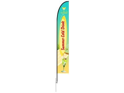 Feather Straight Flag - X-Large 17ft - with Ground Spike Feather Straight Flag - X-Large 17ft - with Ground Spike