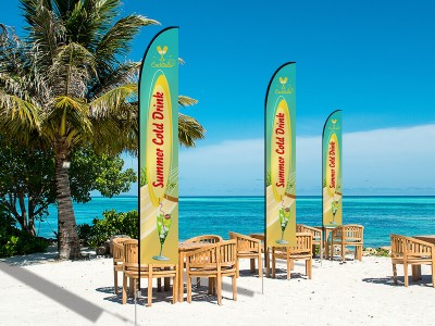 Feather Straight Flag - X-Large 17ft - with Ground Spike Feather Straight Flag - X-Large 17ft - with Ground Spike