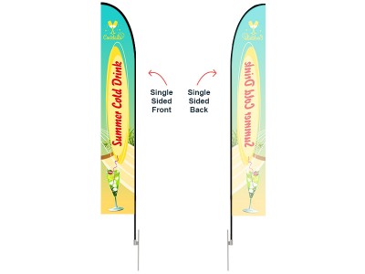 Feather Straight Flag - X-Large 17ft - with Ground Spike Feather Straight Flag - X-Large 17ft - with Ground Spike