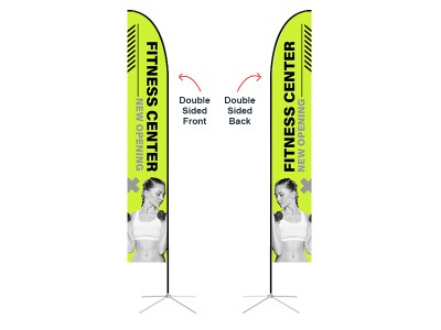 Feather Straight Flag - X-Large 17ft - with Cross Base Feather Straight Flag - X-Large 17ft - with Cross Base