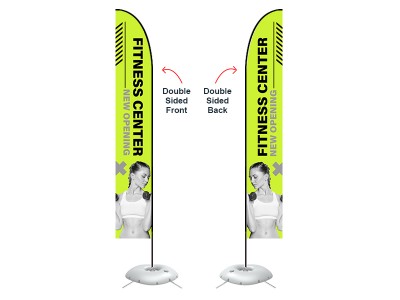 Feather Straight Flag - X-Large 17ft - with Cross Base Feather Straight Flag - X-Large 17ft - with Cross Base