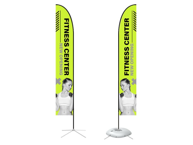 Feather Straight Flag - X-Large 17ft - with Cross Base Feather Straight Flag - X-Large 17ft - with Cross Base