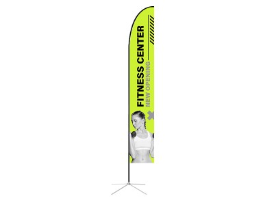 Feather Straight Flag - X-Large 17ft - with Cross Base Feather Straight Flag - X-Large 17ft - with Cross Base