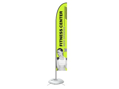 Feather Straight Flag - X-Large 17ft - with Cross Base Feather Straight Flag - X-Large 17ft - with Cross Base