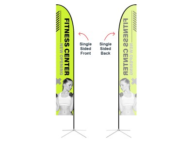 Feather Straight Flag - X-Large 17ft - with Cross Base Feather Straight Flag - X-Large 17ft - with Cross Base