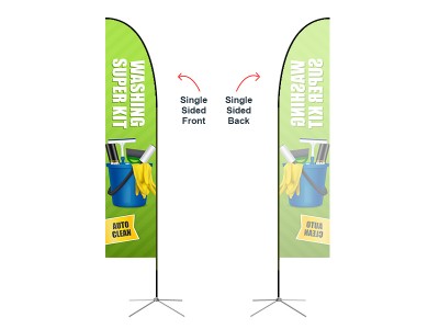 Feather Straight Flag - Large 13ft - with Cross Base Feather Straight Flag - Large 13ft - with Cross Base
