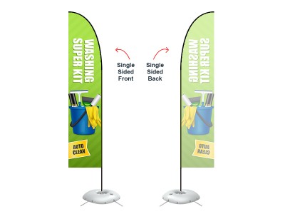 Feather Straight Flag - Large 13ft - with Cross Base Feather Straight Flag - Large 13ft - with Cross Base