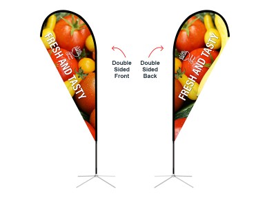 Teardrop Banner - Small 7ft - with Cross Base Teardrop Banner - Small 7ft - with Cross Base