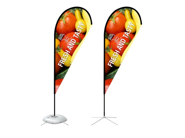 Teardrop Banner - Small 7ft - with Cross Base Teardrop Banner - Small 7ft - with Cross Base