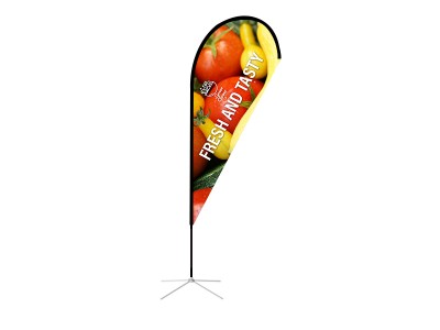 Teardrop Banner - Small 7ft - with Cross Base Teardrop Banner - Small 7ft - with Cross Base