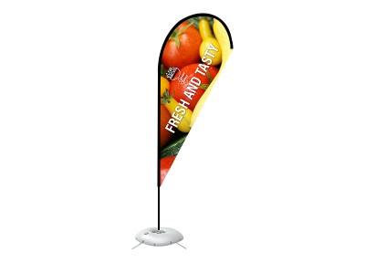 Teardrop Banner - Small 7ft - with Cross Base Teardrop Banner - Small 7ft - with Cross Base