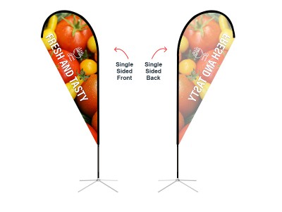 Teardrop Banner - Small 7ft - with Cross Base Teardrop Banner - Small 7ft - with Cross Base