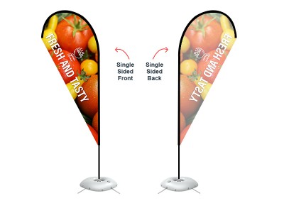 Teardrop Banner - Small 7ft - with Cross Base Teardrop Banner - Small 7ft - with Cross Base