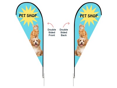 Teardrop Banner - Large 11ft - with Ground Spike