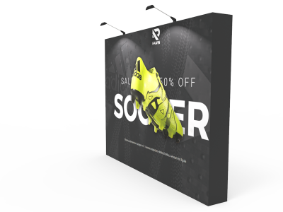 10ft Straight Expanding pop up display stand with front graphic printing 10ft Straight Expanding pop up display stand with front graphic printing