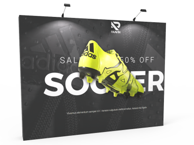 10ft Straight Expanding pop up display stand with front graphic printing 10ft Straight Expanding pop up display stand with front graphic printing