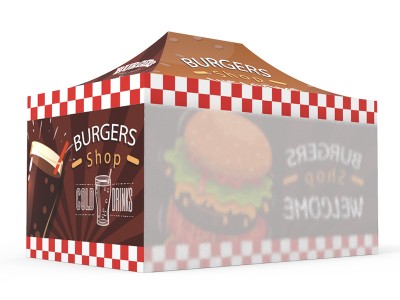 Pop-up Tent 10x15ft with Single-sided Full Backwall & 2x Single-sided Full Side Panel Pop-up Tent 10x15ft with Single-sided Full Backwall & 2x Single-sided Full Side Panel