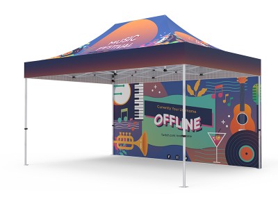 Pop-up Tent 10x15ft with Double-Sided Full Backwall Pop-up Tent 10x15ft with Double-Sided Full Backwall