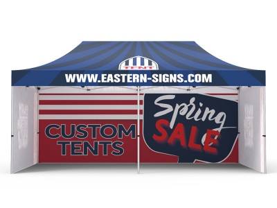 Pop-up Tent 10x20ft with Single-sided Full Backwall & 2x Single-sided Full Side Panel Pop-up Tent 10x20ft with Single-sided Full Backwall & 2x Single-sided Full Side Panel