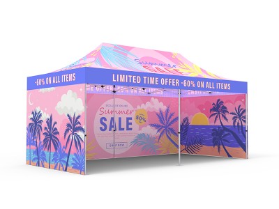 Pop-up Tent 10x20ft with Double-sided Full Backwall & 2x Double-sided Full Side Panel Pop-up Tent 10x20ft with Double-sided Full Backwall & 2x Double-sided Full Side Panel