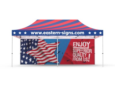 Pop-up Tent 10x20ft with Single-sided Full Backwall Pop-up Tent 10x20ft with Single-sided Full Backwall