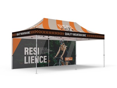 Pop-up Tent 10x20ft with Double-Sided Full Backwall Pop-up Tent 10x20ft with Double-Sided Full Backwall