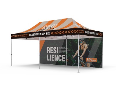 Pop-up Tent 10x20ft with Double-Sided Full Backwall Pop-up Tent 10x20ft with Double-Sided Full Backwall