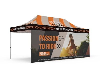 Pop-up Tent 10x20ft with Double-Sided Full Backwall Pop-up Tent 10x20ft with Double-Sided Full Backwall