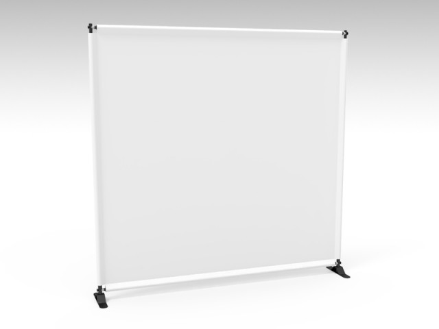 Telescopic Chroma Key Tension Fabric Backdrop 8x8ft - White Telescopic Chroma Key Tension Fabric Backdrop 8x8ft - White