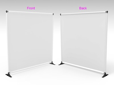 Telescopic Chroma Key Tension Fabric Backdrop 8x8ft - White Telescopic Chroma Key Tension Fabric Backdrop 8x8ft - White