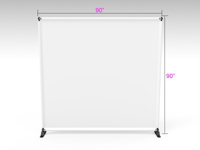 Telescopic Chroma Key Tension Fabric Backdrop 8x8ft - White Telescopic Chroma Key Tension Fabric Backdrop 8x8ft - White