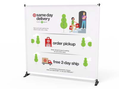 Size Adjustable Step and Repeat Banner