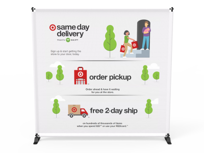 Size Adjustable Step and Repeat Banner