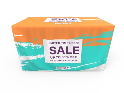 4ft branded printing fitted fabric table cloth 4ft branded printing fitted fabric table cloth