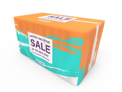 4ft branded printing fitted fabric table cloth 4ft branded printing fitted fabric table cloth