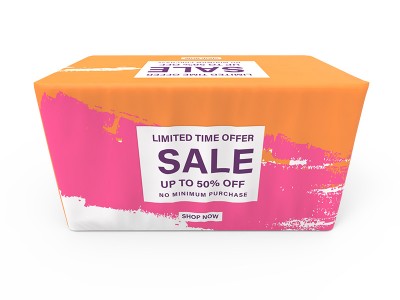4ft branded printing fitted fabric table cloth 4ft branded printing fitted fabric table cloth