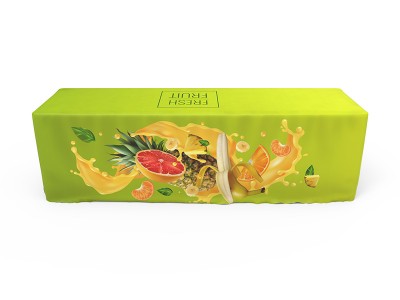 8ft branded printing fitted fabric table cloth 8ft branded printing fitted fabric table cloth