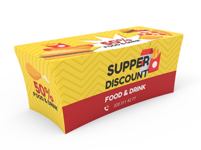 6ft Stretch Fit Branded printed Table Cover with open back