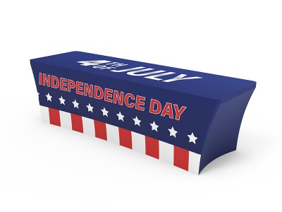 8ft Stretch Fit Branded Printing Table Cover with Open Back 8ft Stretch Fit Branded Printing Table Cover with Open Back